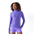New Balance Sport Essentials Space Dye Quarter Zip Shirt Dames Paars