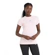 New Balance Jacquard Slim T-shirt Dames Roze