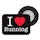 BibBits Startnummer Magneetjes I Love Running Zwart