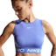 Nike Pro 365 Dri-FIT Crop Tank Dames Blauw