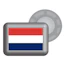 BibBits Startnummer Magneetjes Vlag NED Zilver