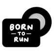 BibBits Race Number Magnets - Born To Run Zwart