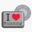 BibBits Startnummer Magneetjes I Love Running Zilver