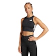 adidas Adizero Crop Tank Dames Zwart