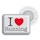 BibBits Startnummer Magneetjes I Love Running Wit