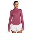 Nike Swift Dri-FIT Half Zip UV Shirt Dames Roze