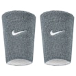 Nike Swoosh Classic Reversible Doublewide Wristbands 2-Pack Unisex Grijs
