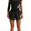 Nike Tempo Flow Swoosh Dri-FIT Mid-Rise Shorts Dames Zwart