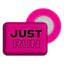 BibBits Race Number Magnets - Just Run Roze