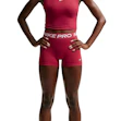 Nike Pro Dri-FIT Mid-Rise 3 Inch Short Tights Dames Rood