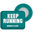 BibBits Race number magnets Keep Running Blauw