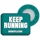 BibBits Race number magnets Keep Running Blauw