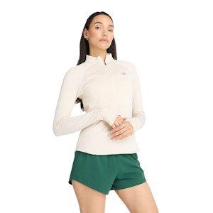 New Balance Athletics Heat Grid Half Zip Shirt Dames New Balance Athletics Heat Grid Half Zip Shirt Dames