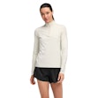 HOKA Glidetech Quarter Zip Shirt Dames Creme
