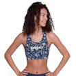 SAYSKY Flower Combat Sports Bra Dames Blauw