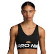 Nike Pro Indy Plunge Dri-FIT Medium Support Padded Sports Bra Dames Zwart