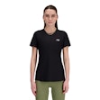 New Balance Jacquard Slim T-shirt Dames Zwart