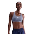 Nike Swoosh Dri-FIT Medium Support Padded Sports Bra Dames Blauw