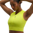 HOKA Skybreeze Crop Tank Dames Fluorgeel