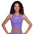 SAYSKY Zig Zag Combat Crop Top Dames Paars