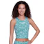 SAYSKY Flower Combat Crop Top Dames Blauw