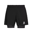 Odlo Zeroweight 5 Inch 2-In-1 Short Heren Zwart