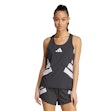 adidas Adizero Road to Records Singlet Dames Zwart