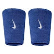 Nike Swoosh Classic Doublewide Wristbands 2-Pack Unisex Blauw