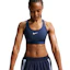 Nike Swoosh Dri-FIT Medium Support Padded Sports Bra Dames Blauw