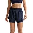 Nike One Dri-FIT High-Rise 3 Inch 2-in-1 Shorts Dames Blauw