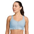 Nike Indy Dri-FIT High Support Padded Front-Zip Sports Bra Dames Blauw