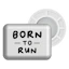 BibBits Race Number Magnets - Born To Run Grijs