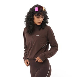 Salomon Sense Aero Hybrid Cropped Pullover Jacket Dames Salomon Sense Aero Hybrid Cropped Pullover Jacket Dames