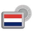 BibBits Startnummer Magneetjes Vlag NED Zilver