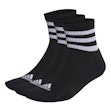 adidas 3-Stripes Cushioned Sportswear Mid Cut Socks 3-Pack Unisex Zwart