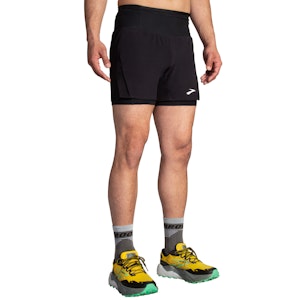 Brooks High Point 5 Inch 2in1 Short Heren Brooks High Point 5 Inch 2in1 Short Heren