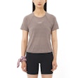 Salomon Shakeout Air Crop T-shirt Dames Bruin