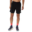 ASICS Road 7 Inch 2-in-1 Shorts Heren Zwart
