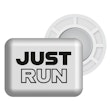 BibBits Race Number Magnets - Just Run Grijs