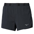 Mizuno Tech Light 3.5 Inch Split Shorts Dames Zwart